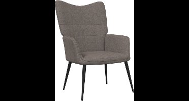 vidaXL - Relaxstoel - stof - taupe