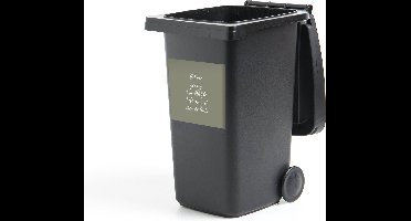 Container sticker Eet om genoeg brandstof te hebben - Quotes - Spreuken - Eten - 40x40 cm - Kliko sticker