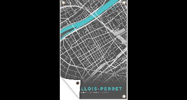 Tuindecoratie Levallois-Perret - Stadskaart - Kaart - Plattegrond - Frankrijk - 40x60 cm - Tuinposter - Tuindoek