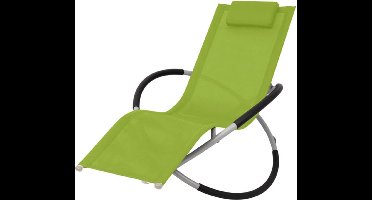 vidaXL - Tuinligbed - geometrisch - staal - groen