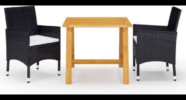 vidaXL - 3-delige - Tuinset - zwart