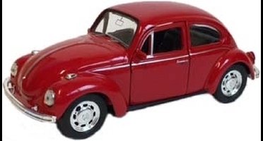 Welly Volkswagen Kever speelgoedauto - rood - metaal en plastic - modelauto