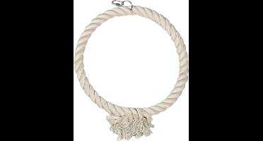 Katoenen kooihanger vogel - Wit - 35 cm