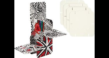 Puzzel constructie karton, afm 9,3x9,3 cm, dikte 1,2 mm, wit, 200 stuk