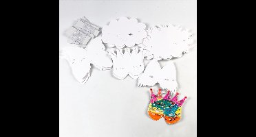 Fantasiemaskers - Inclusief elastiek, H: 15-20 cm, 230 gr, wit, 100 div