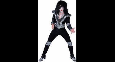 Magic By Freddy Verkleedpak Rock / Space Heren Zwart Maat L