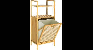 Casaria Badkamerrek - met Wasmand 43l 40x30x95cm - Bruin