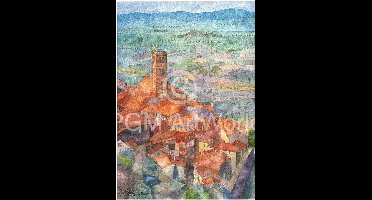 Kunstdruk Ralf Westphal - Cortona, Umbrien 30x40cm