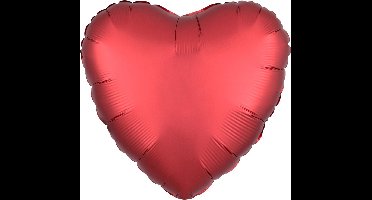 Amscan - Folieballon Hart Bordeaux 46 cm