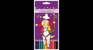 Verhaak Kleurpotloden Sinterklaas Hout 12 Stuks