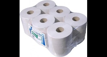 Poetspapier naturel wit midirollen - 300 meter x