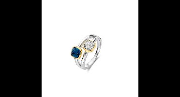 TI SENTO Dames Ring - 925 zilver - Blauw - Maat 18.50 mm / maat 58 - 12352DB