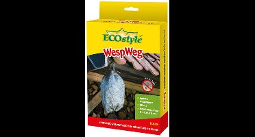 ECOstyle WespWeg Tegen Wespen - Imitatie Wespennest - Ecologisch en Vriendelijk - Houdt Wespen op 5 M Afstand