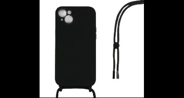 voor iPhone 15 Plus Telefoon Hoesje - Telefoon Telefoon Hoesje met koord - Telefoon Hoesje - Case Black