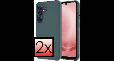 Hoesje - 2 Stuks - Geschikt voor Samsung Galaxy A26 - Sterk & Shockproof - Case Siliconen - Back Cover - Telefoon Hoes - Donkergroen