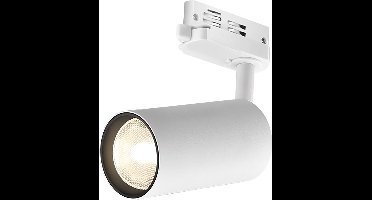 LED Railverlichting - Track Spot - Kingtron - GU10 Fitting - 3 Fase - Rond - Mat Wit - Aluminium