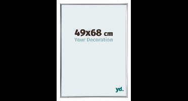 Your Decoration - Fotolijst 49x68 cm - Kunststof - Zilver Hoogglans - Annecy