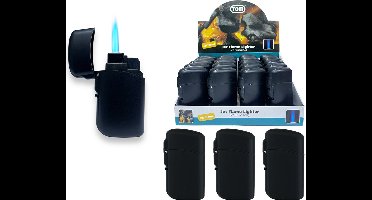 Jet Flame turbo aansteker- 20 stuks aanstekers - Print baar - Matt Black - windproof