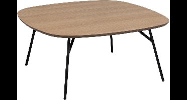 Sohome Salontafel Jacqulene Eiken, 90 x 90cm - Naturel - Organisch