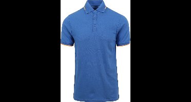 Suitable Fluo B Polo Blauw - Maat XXL - Heren - Polo shirt Heren met Korte mouw