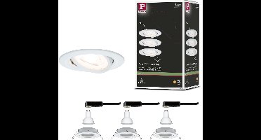 LED-inbouwlamp Nova schwenkbar Basisset zwenkbaar rond 84mm 50° GU10 3x6,5W 3x460lm 230V 2700K Wit mat