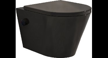 Sanifun rimless hangtoilet Rumba met warm - koud water bidet-functie mat zwart 520