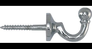 Schroefhaak Kogel 30mm glans chroom