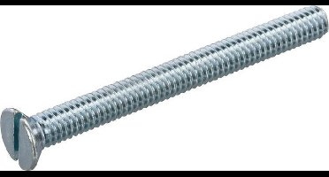 Hoenderdaal metaalschroef gegalv.pk.  m3 x 10 mm   din 963  - doos à 200 stuks