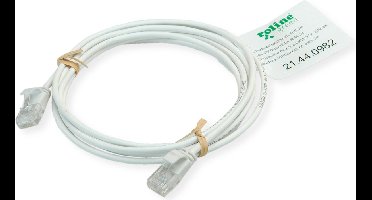 ROLINE GREEN UTP patchkabel Cat.6A (Class EA), LSOH, extra dun, geel, 0,3 m