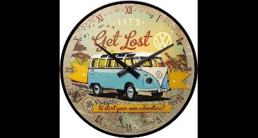 wandklok rond Volkswagen T1 - Nostalgic-Art - Let's get lost