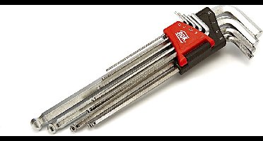 AOK 9 Delige Professionele Metrische Korte Inbussleutel Set