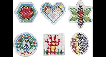 Onderplaat, ovaal, hart, zeskant, cirkel, vierkant en ster, afm 7x7,5-10,5x9,5 cm , 6 stuk