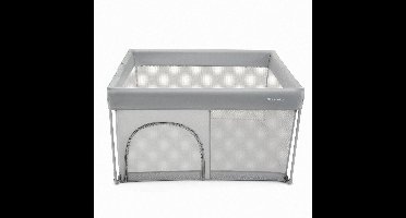 Kinderkraft ZIKI Speelbox – Opvouwbaar tot 4 Jaar – Mesh Zijkanten & Zachte Bodem – Inclusief Draagtas – Grijs