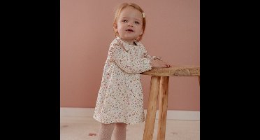 Little Dutch Jurk - Maat 68 - Jurk lange mouw Meisjes - Wit - Fairy Garden Newborn