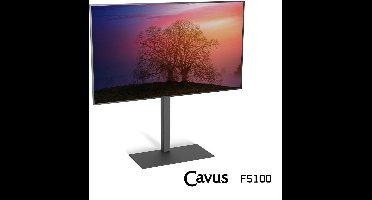 Cavus - FS100 TV Vloerstandaard – Geschikt voor 37-65 inch – VESA tot 600x400 – Draaibaar & Kantelbaar – Met Kabelmanagement