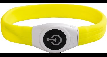 Duvoplus - Dierenkleding - Hond - Flash Light Ring Maxi Usb Silicon 45x2,5x1cm Geel - 1st