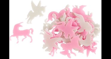 toys amsterdam Unicorn glow in the dark eenhoorns - 24 stuks in doosje