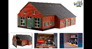 Kids Globe Boerderij Woonhuis met Stal, 1:32