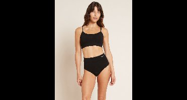 Boody - Bamboe Full Brief Tailleslip menstruatieondergoed - Zwart - Licht/Normaal (ca. 10 ml/2 tampons) maat L