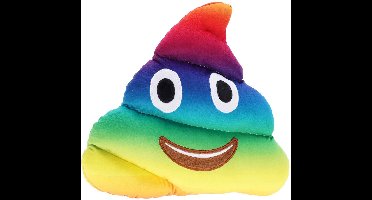 Kussen drolvorm regenboogkleuren decoratie voor kinderen.