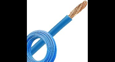 Aansluitdraad 6 mm2 blauw per 10 meter