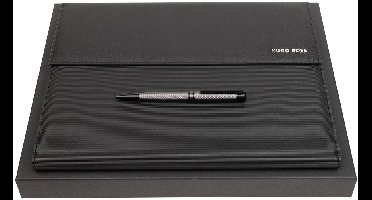 HUGO BOSS Schrijfmappen Pinstripe Writing Set Black Zwart