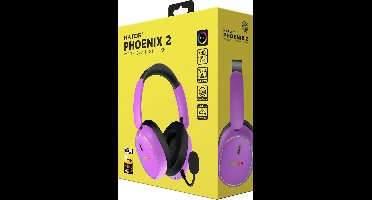 HATOR Phoenix 2 Wireless Headset Bedraad en draadloos Hoofdband Gamen USB Type-C / USB Type-A Bluetooth Violet