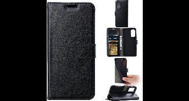 LuxeBass Boekhoesje geschikt voor iPhone 13 Pro - Zwart - telefoonhoes - gsm hoes - telefoonhoesjes