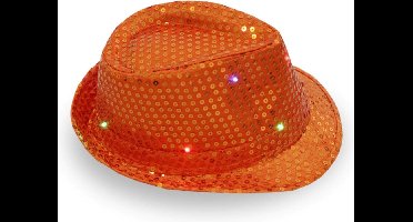 Lichtgevende Hoed - Oranje - Met RGB Verlichting - LED - WK Voetbal