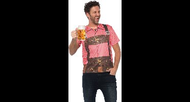 Partychimp Tiroler t-shirt Oktoberfestkleding Heren Oktoberfest Heren Lederhosen Man Carnavalskleding Heren Carnaval - Maat M