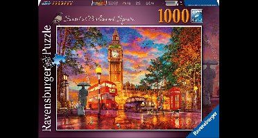 Ravensburger puzzel Zonsondergang op Parliament Square, Londen - Legpuzzel - 1000 stukjes