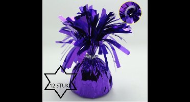 Ballon gewichtje 170 gr Paars Kleur 12 stuks, Verjaardag, Themafeest