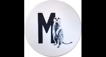 Letterbord M met Stokstaartje