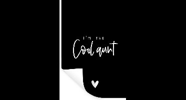 Muurstickers - Sticker Folie - 'I'm the cool aunt' - Quotes - Spreuken - 20x30 cm - Plakfolie - Muurstickers Kinderkamer - Zelfklevend Behang - Zelfklevend behangpapier - Stickerfolie